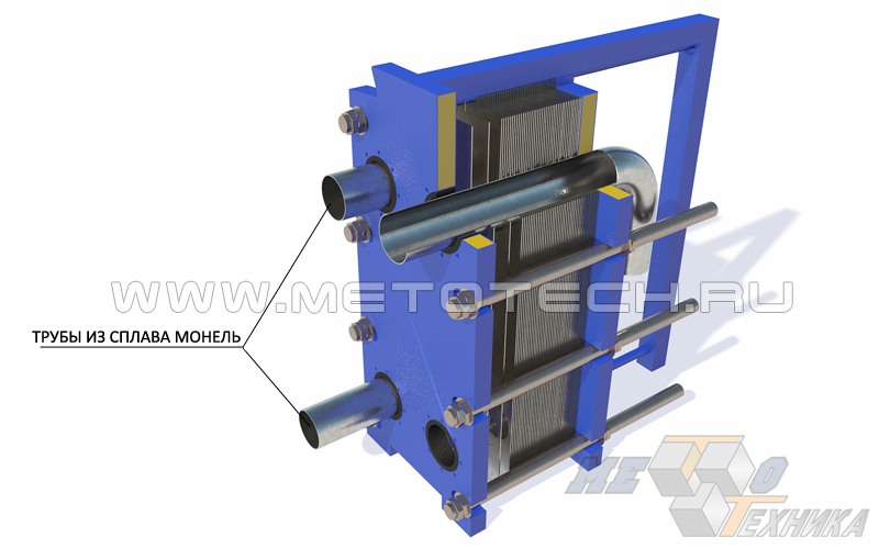 Теплообменник с трубами из монель-металла